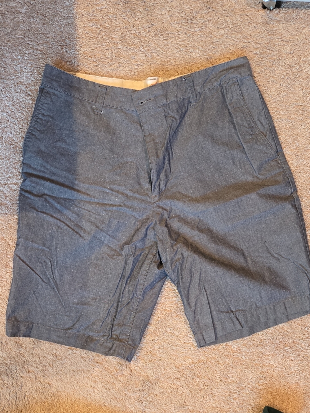 Dockers Men's Charcoal Flat-Front Shorts